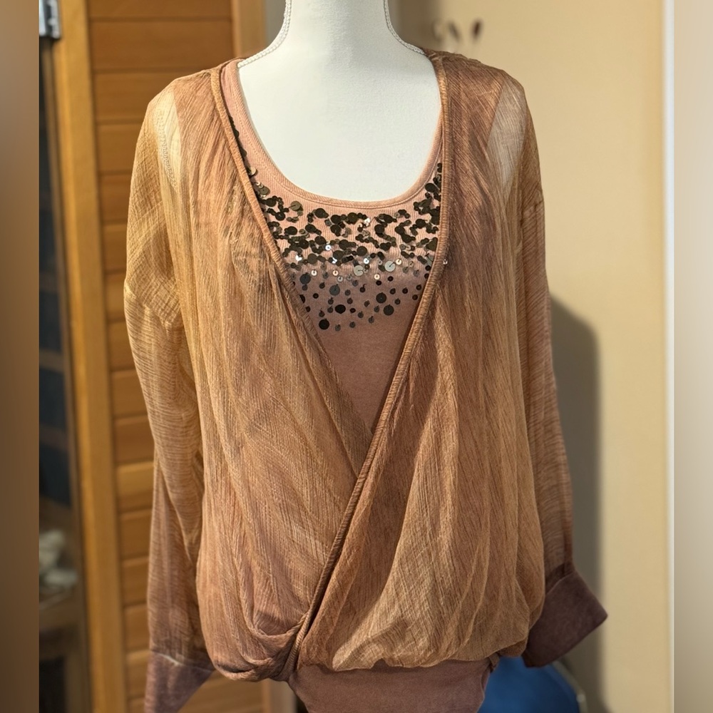 Soft surroundings, small women’s silk blouse